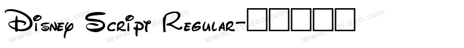 Disney Script Regular字体转换